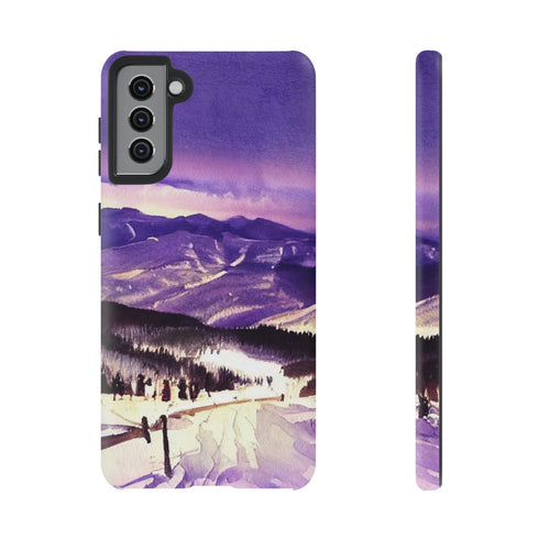 Vail Colorado at Christmas - Impact Resistant Phone Case Samsung Galaxy S21 Plus Matte